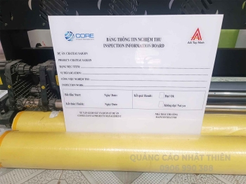 Bảng thông tin nghiệm thu mica